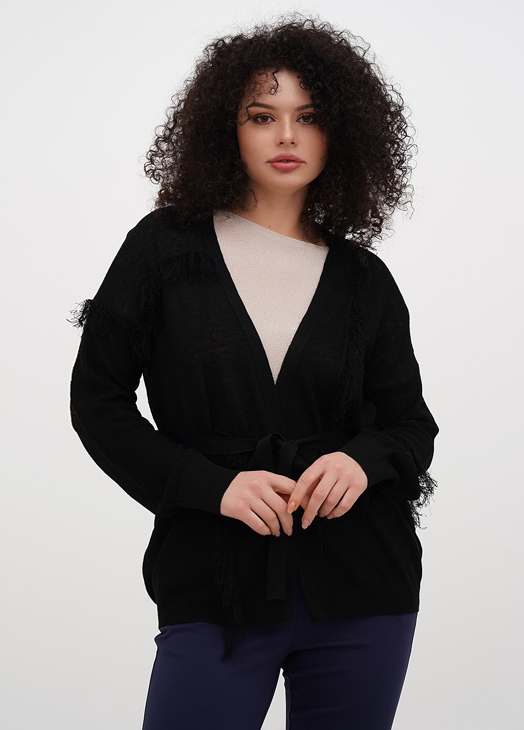 Черный демисезонный кардиган Stefanel