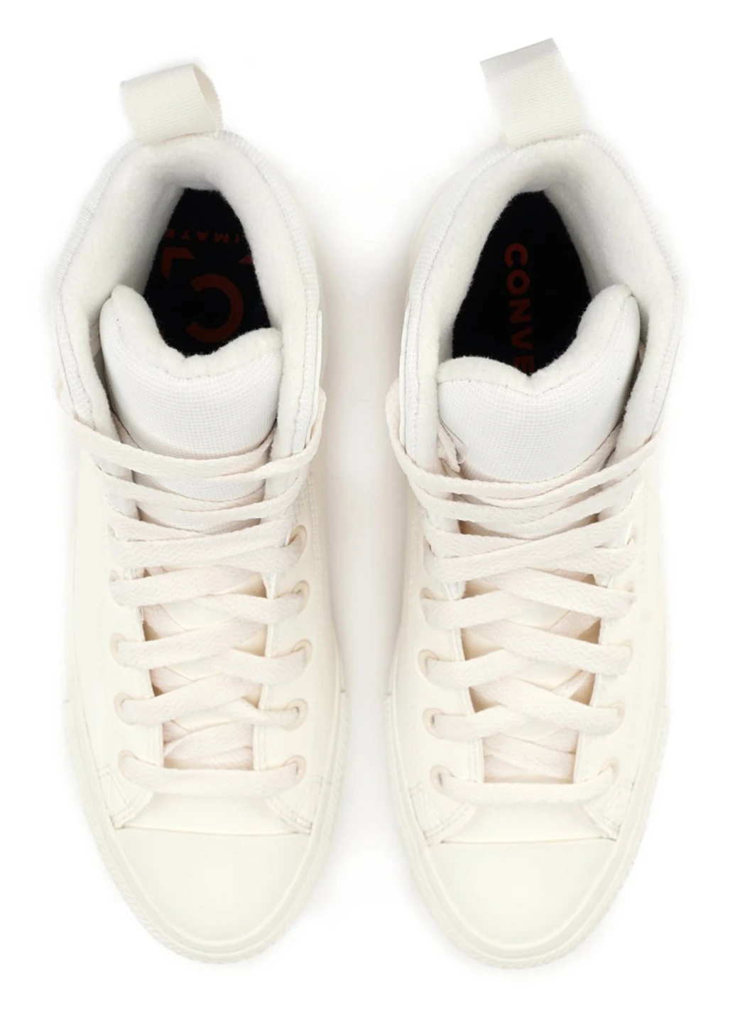 Осенние ботинки Converse с белой подошвой из искусственной кожи, тканевые
