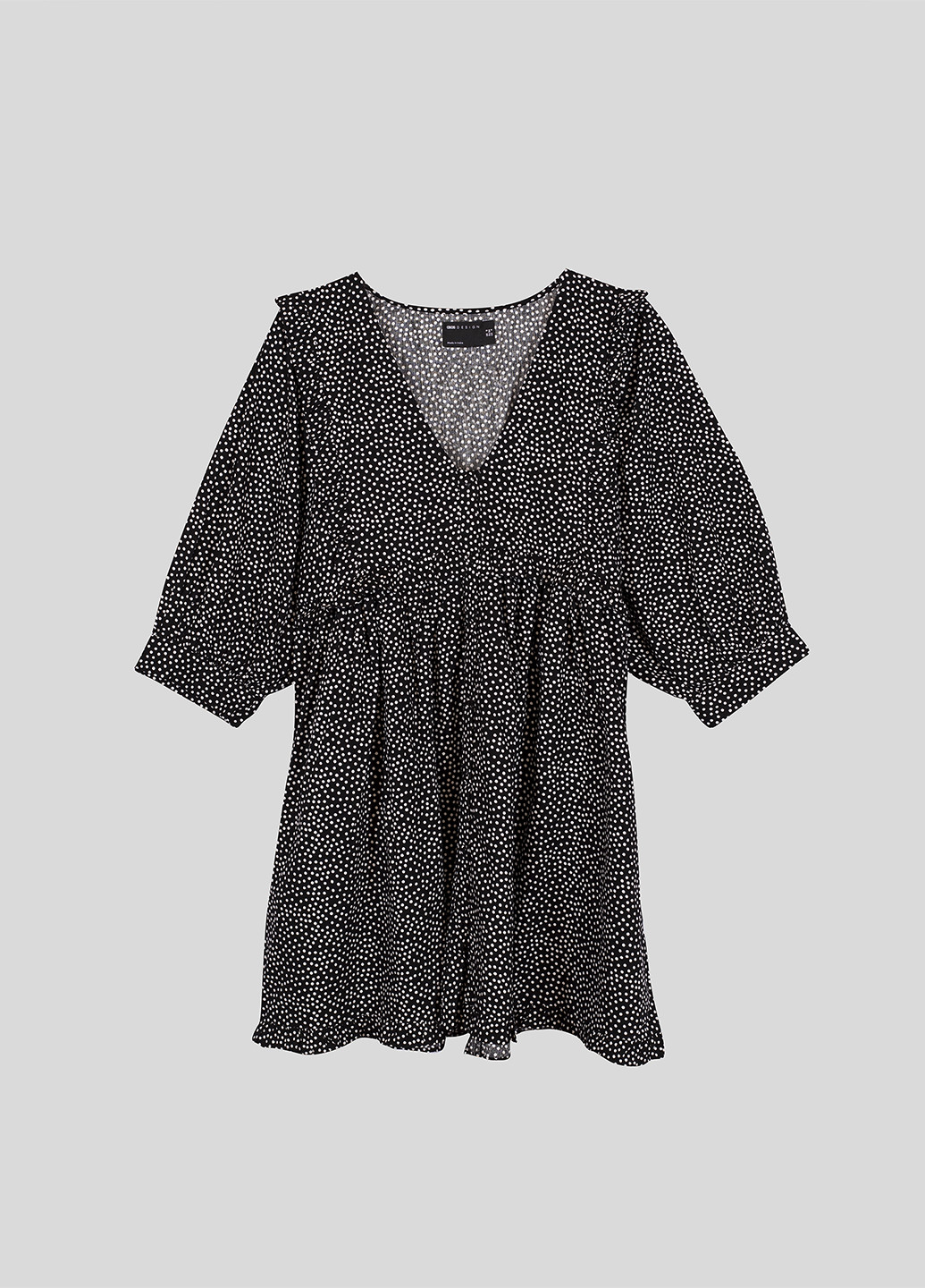 Черно-белое кэжуал платье Asos в горошек