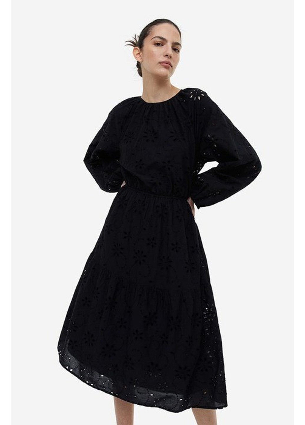 Черное кэжуал платье H&M однотонное