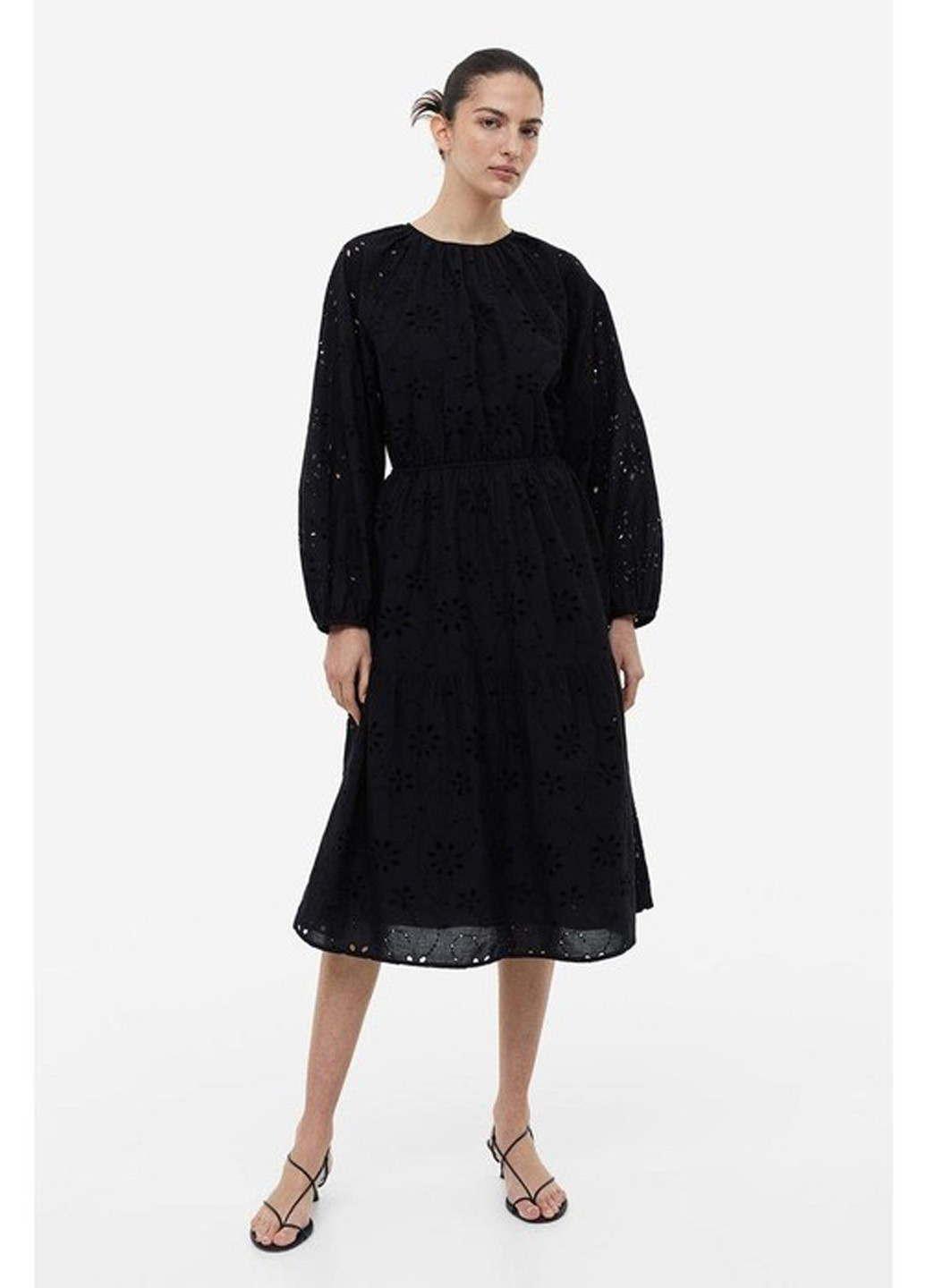 Черное кэжуал платье H&M однотонное