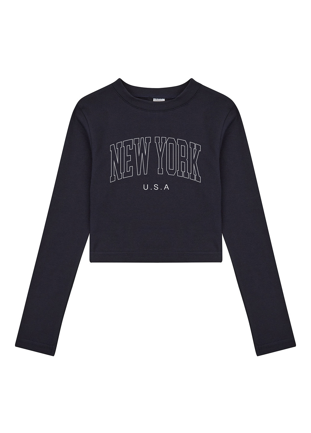 Темно-синий демисезонный кэжуал лонгслив Garnamama с надписями