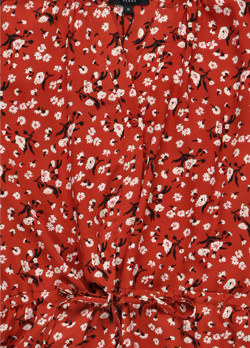 Коричнева кежуал сукня сукня-сорочка Selected Femme з квітковим принтом