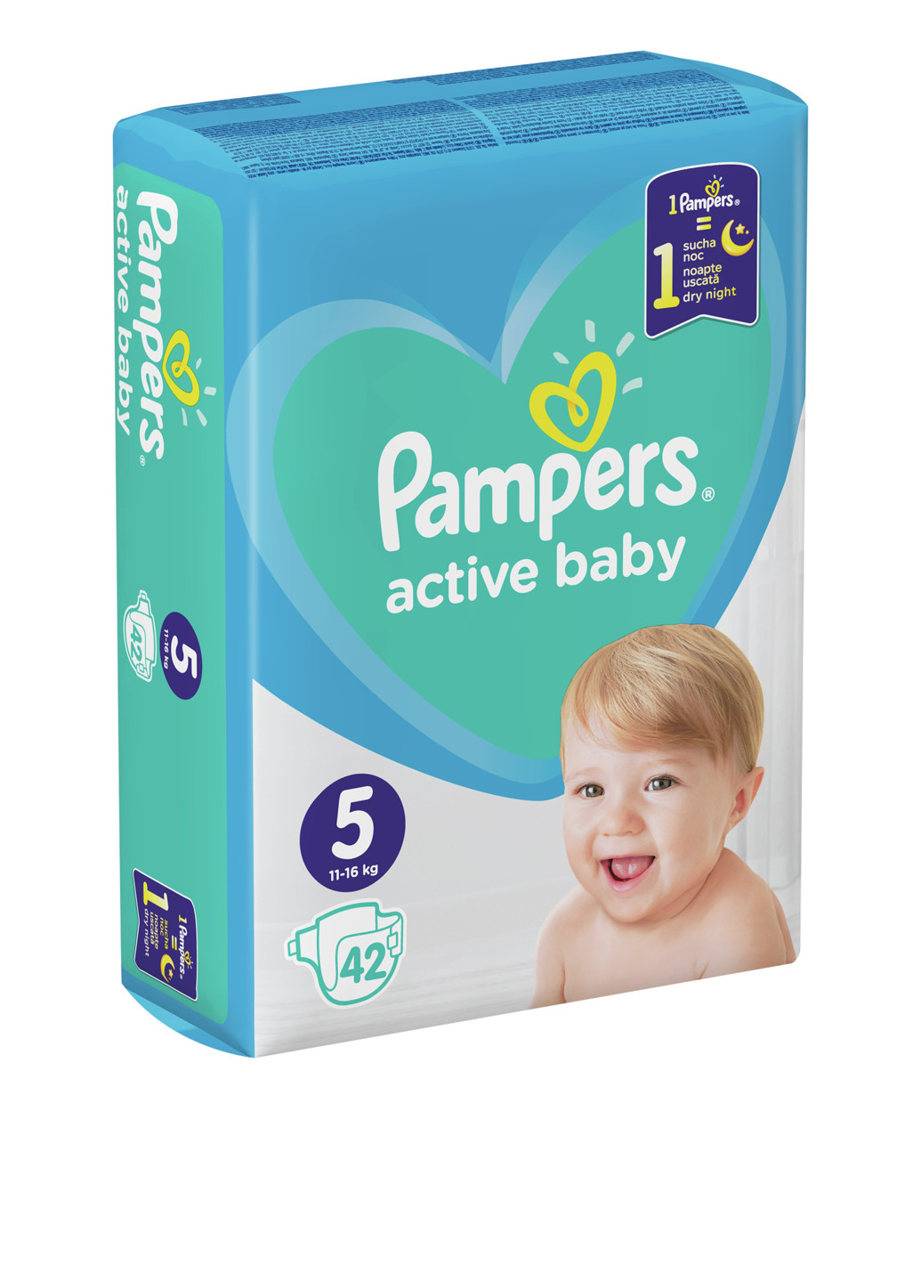 Подгузники Active Baby №5 11-16 кг (42шт.) Pampers (107156176)