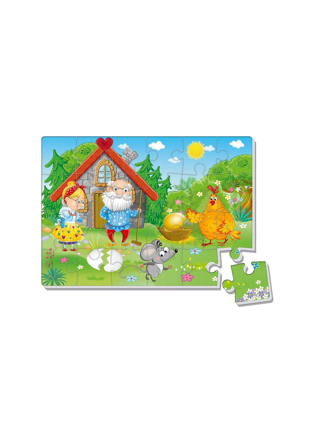 М'які пазли А4 Казки Курочка Ряба Vladi toys VT1102-20 (255335509)