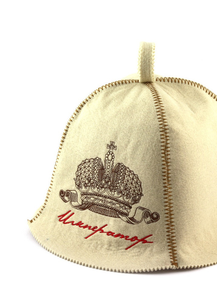 Банна шапка "Імператор", штучне хутро, білий (LA-293) Luxyart (252611484)