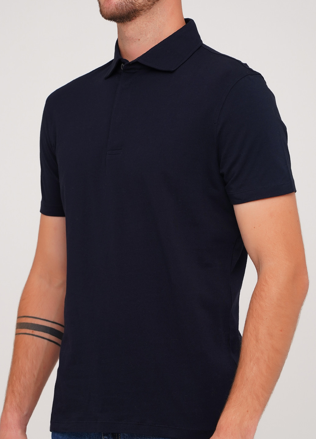 Индиго футболка-поло для мужчин Strellson однотонная