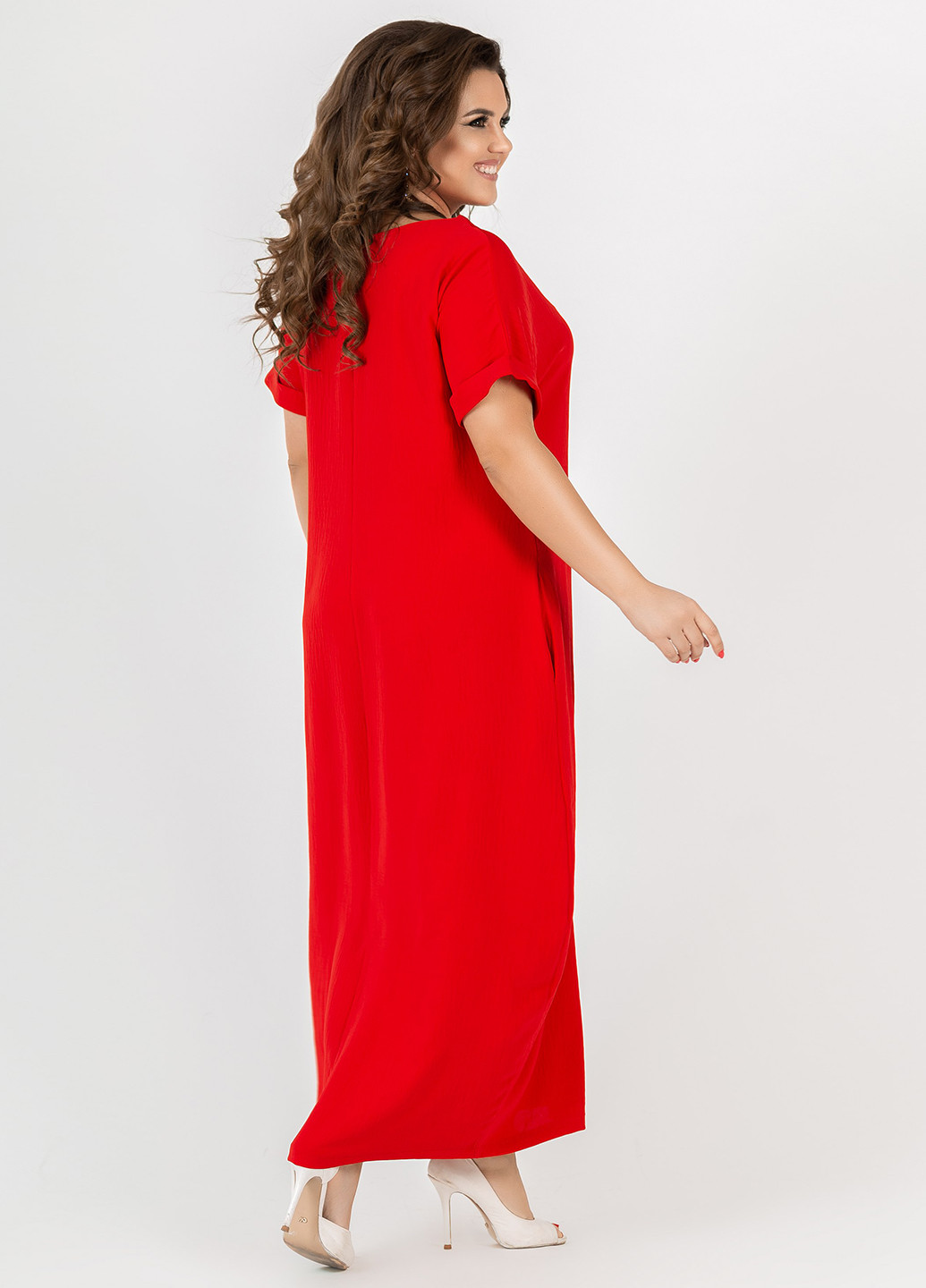 Красное кэжуал платье Charm Collection однотонное