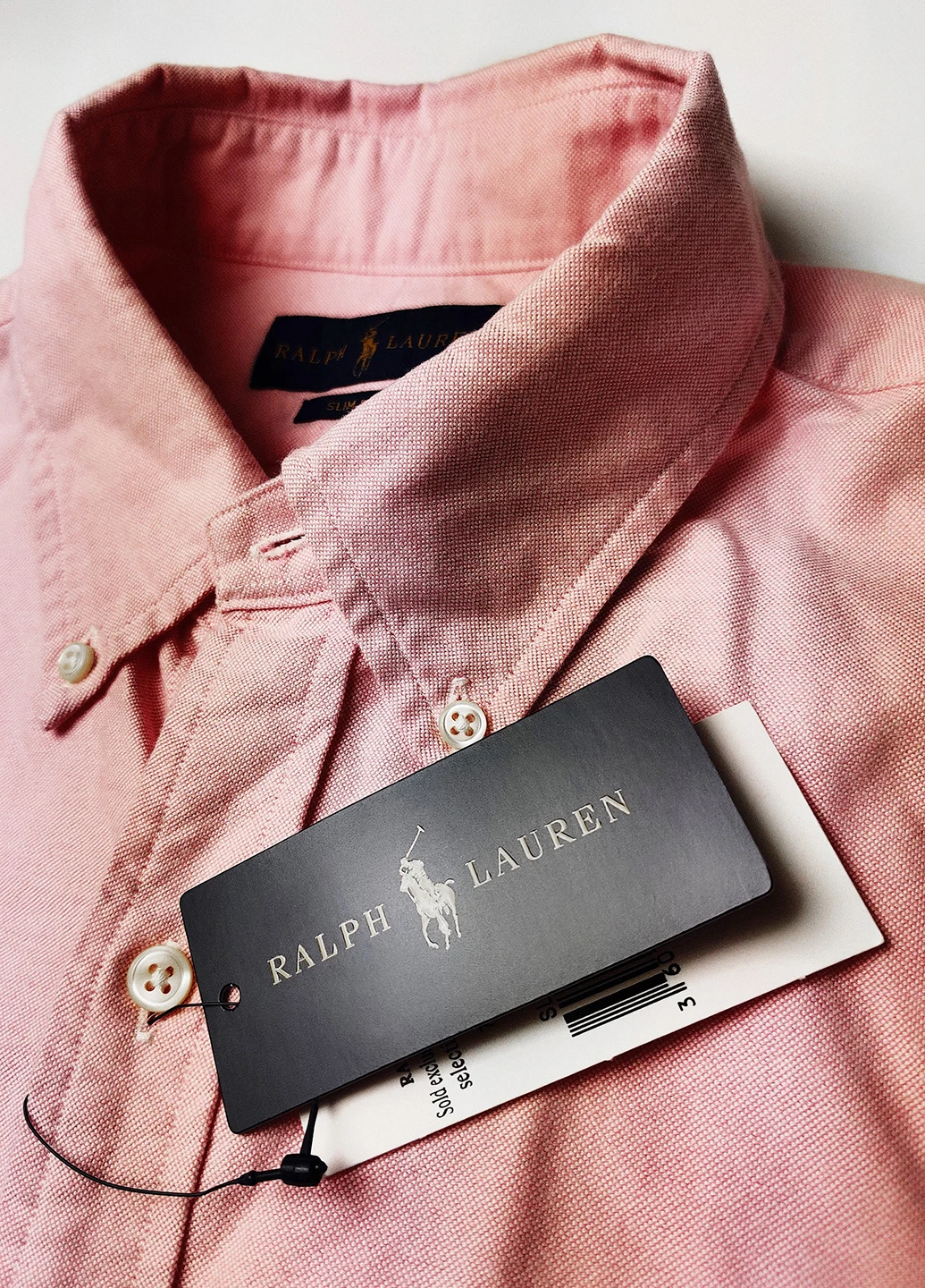 Светло-розовая кэжуал рубашка с логотипом Ralph Lauren