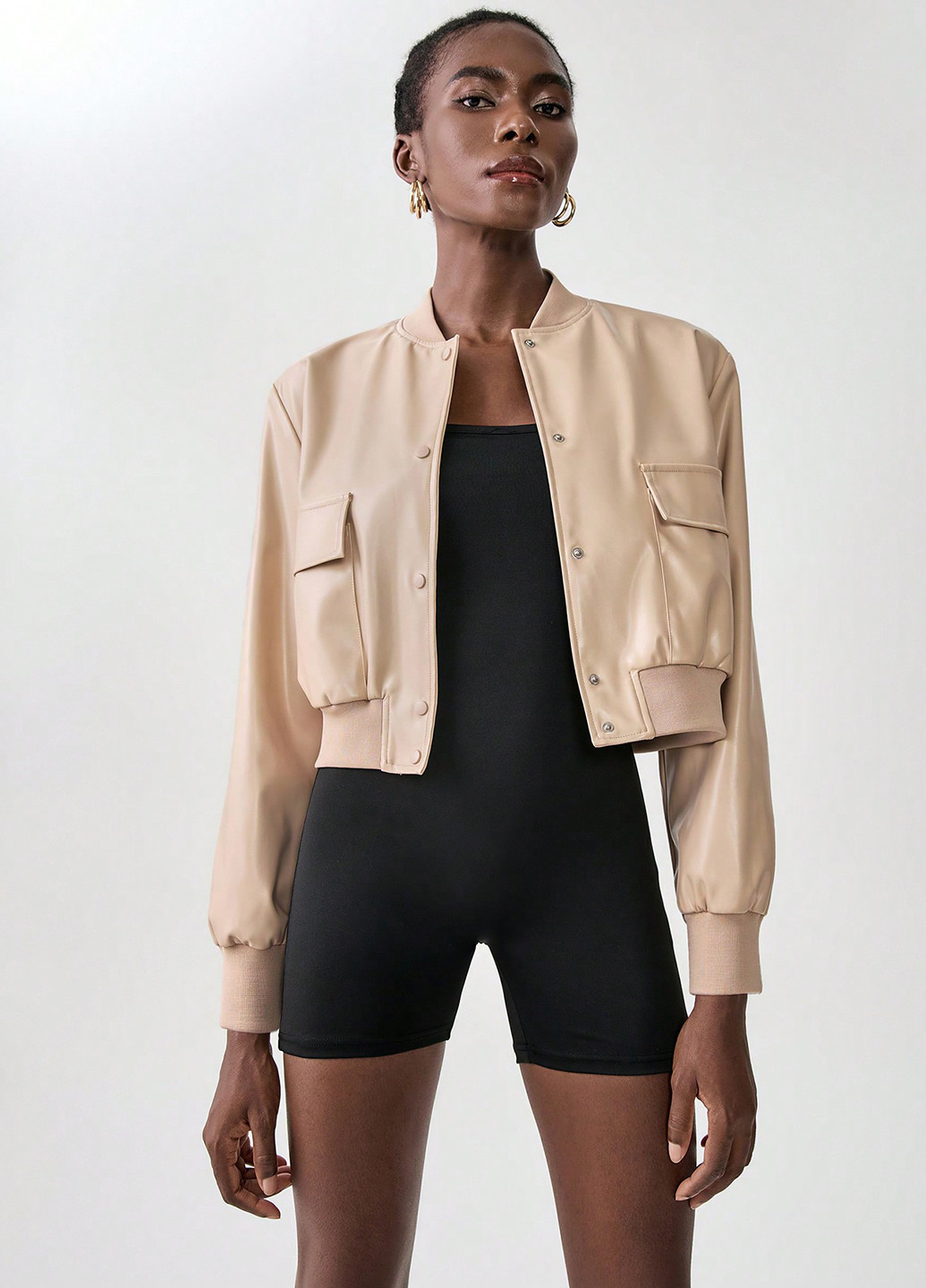 Бомбер SHEIN на кнопках (365781936)