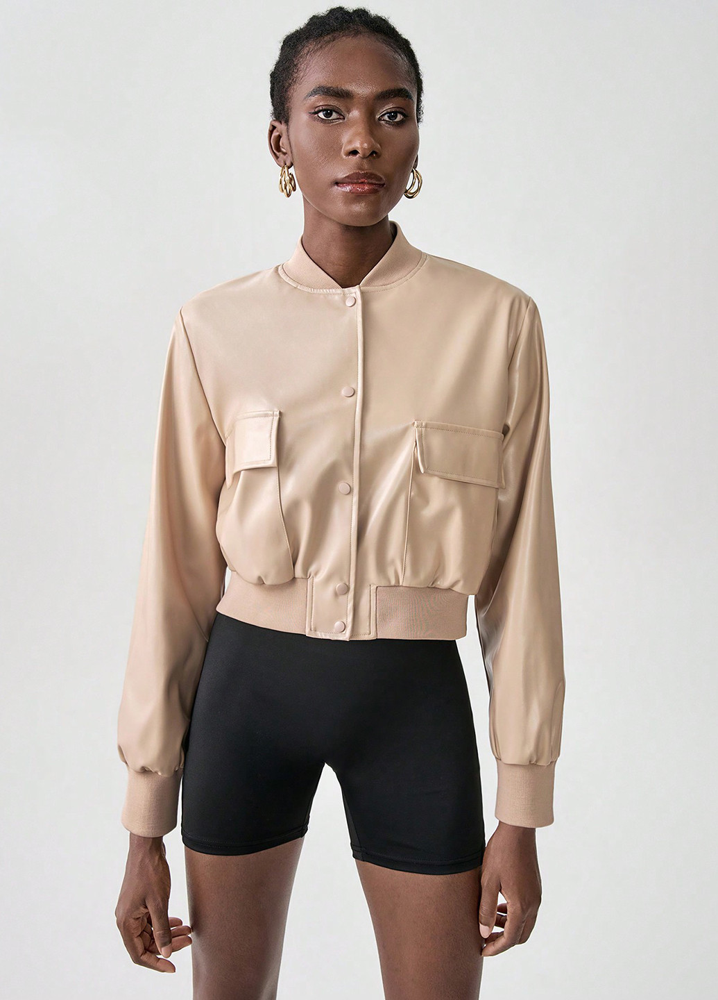 Бомбер SHEIN на кнопках (365781936)