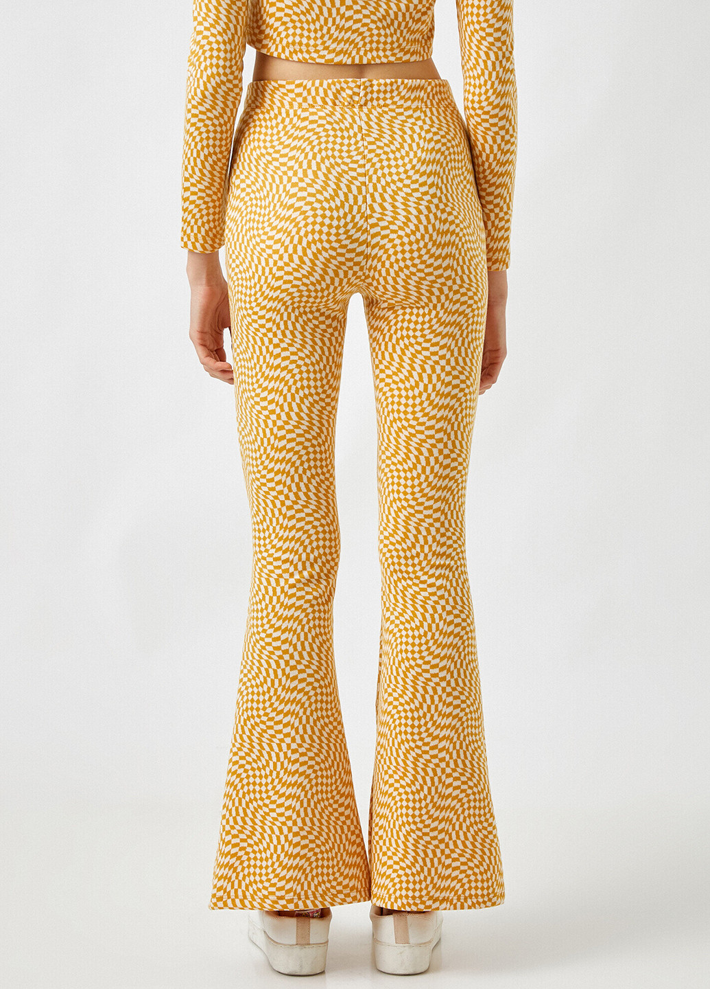 Желтые кэжуал демисезонные клеш брюки KOTON