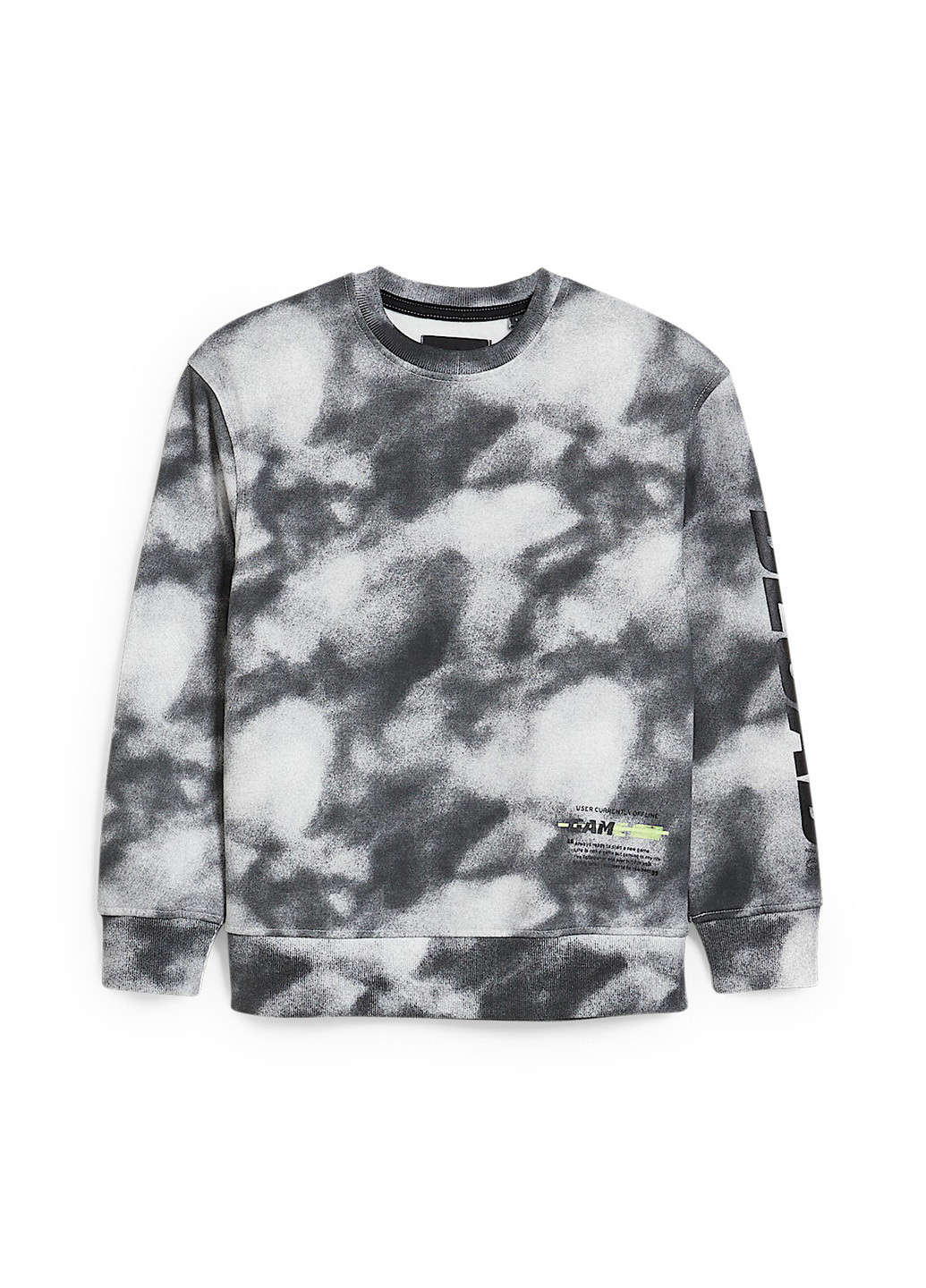 C&A світшот абстрактний комбінований кежуал бавовна, футер