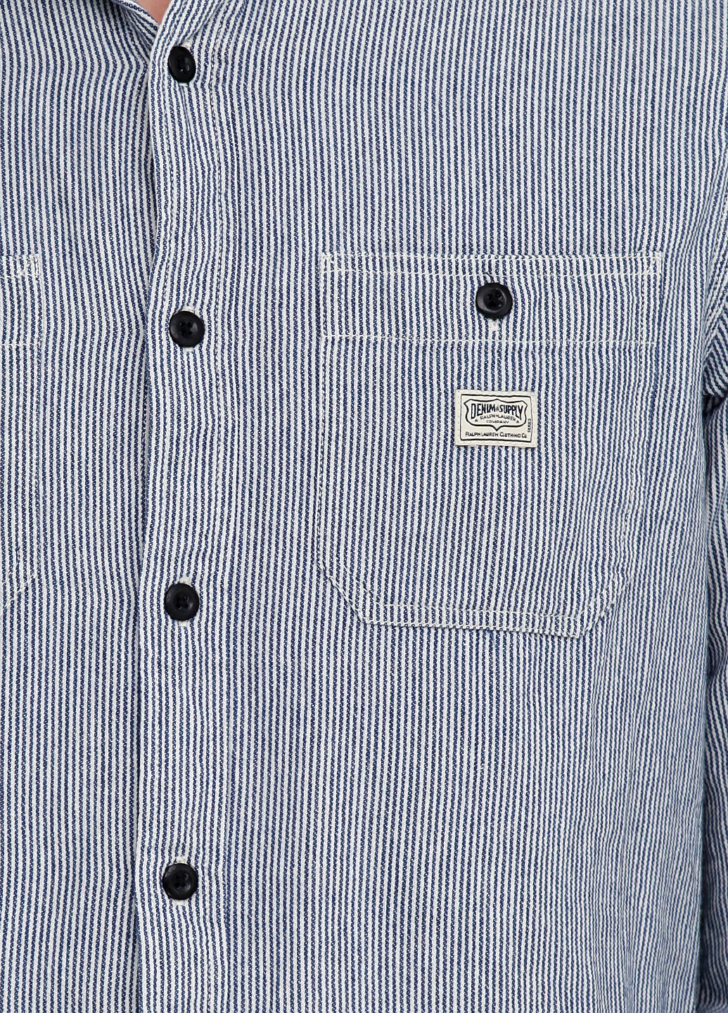 Светло-синяя рубашка в полоску Ralph Lauren