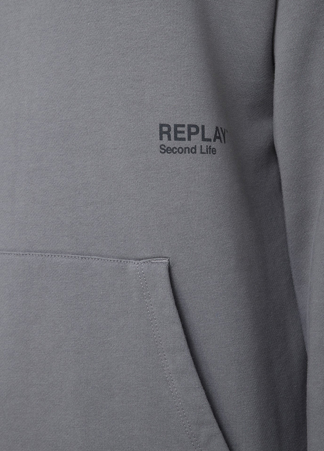 Сірий світшот Replay логотип без декору (314984495)