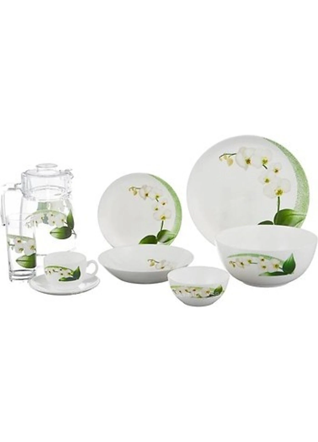 Столовий сервіз Diwali White Orchid 46 предметів Luminarc (254453918)