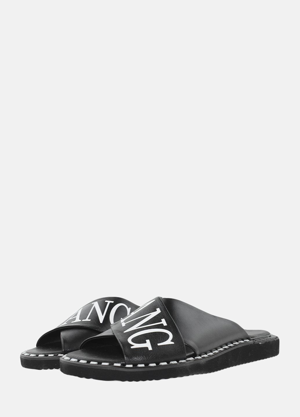 Черные шлепанцы rl0104-2 черный Luce di luna