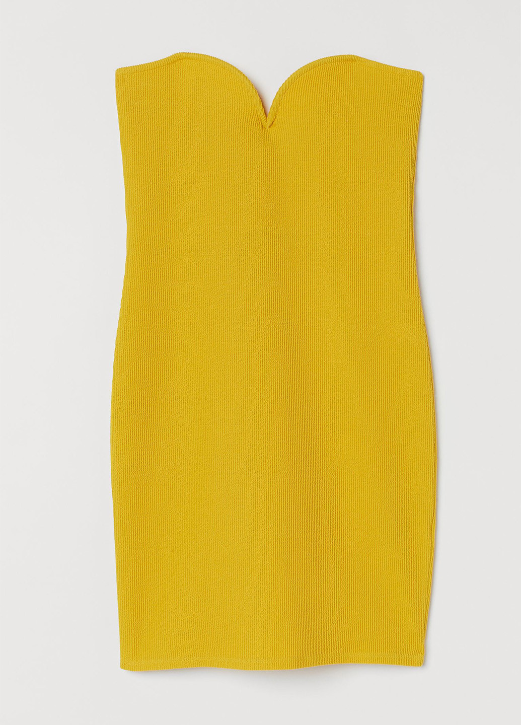 Жовтий кежуал сукня з відкритими плечима H&M однотонна