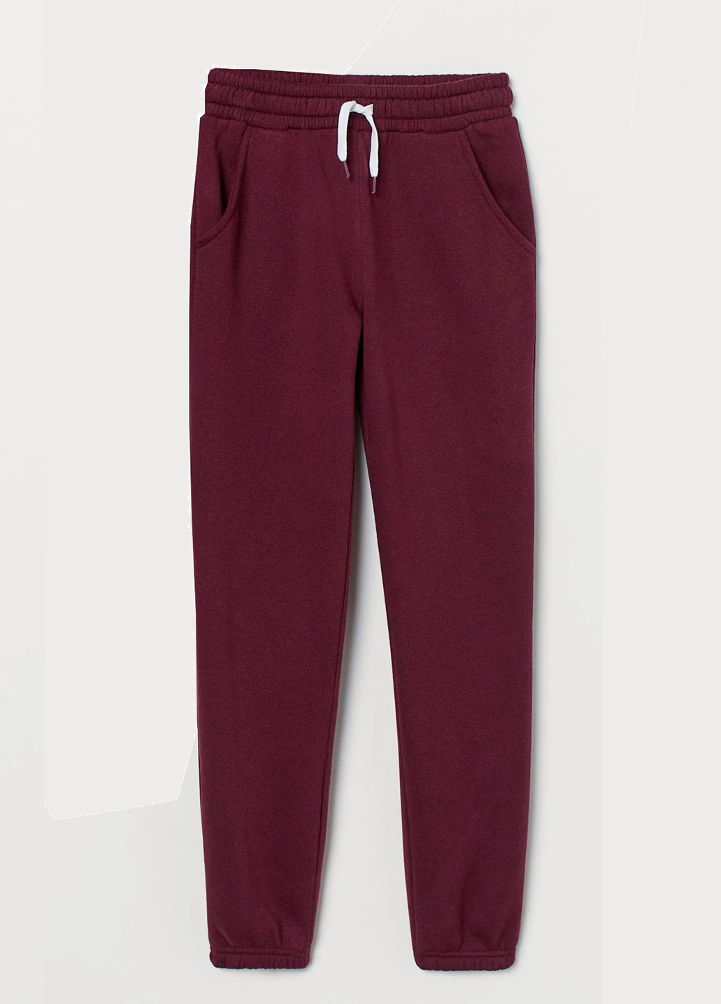Бордовые спортивные демисезонные джоггеры брюки H&M