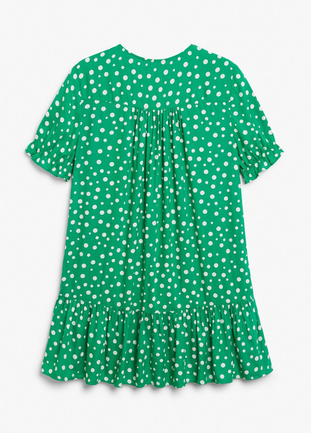 Зеленое кэжуал платье а-силуэт Monki в горошек