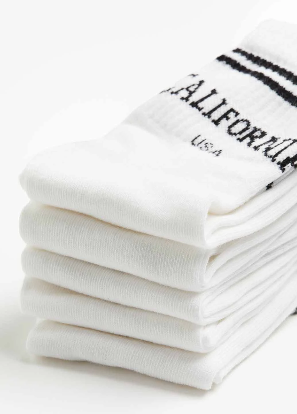 Білі шкарпетки (5 пар) H&M написи (367100877)