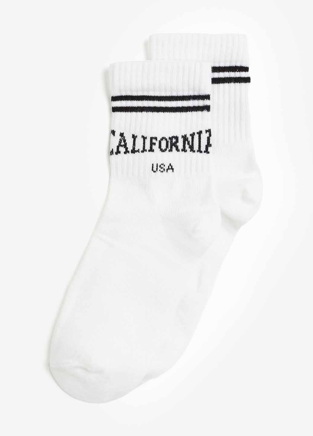 Білі шкарпетки (5 пар) H&M написи (367100877)