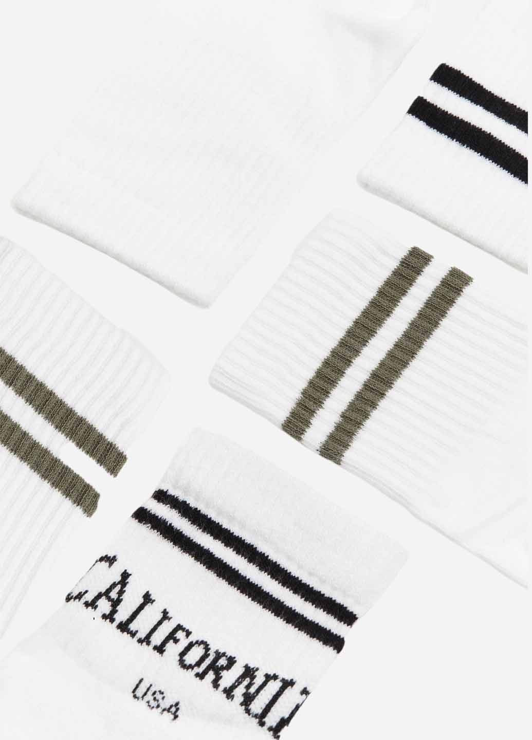 Білі шкарпетки (5 пар) H&M написи (367100877)