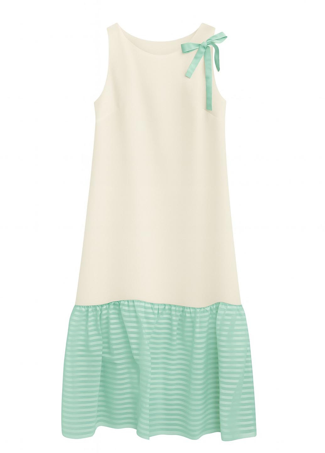 М'ятна кежуал сукня а-силует Sassofono в смужку