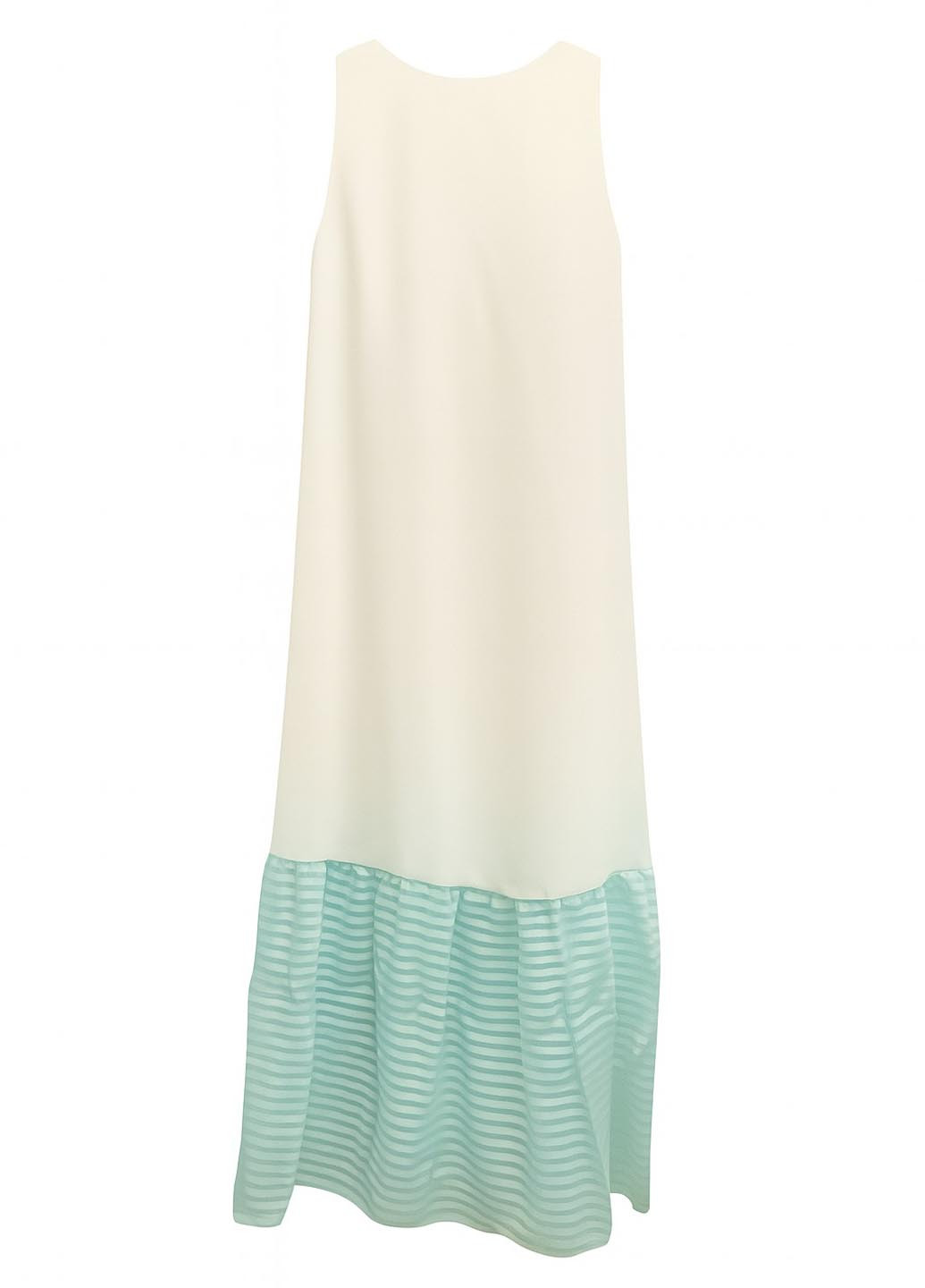 М'ятна кежуал сукня а-силует Sassofono в смужку