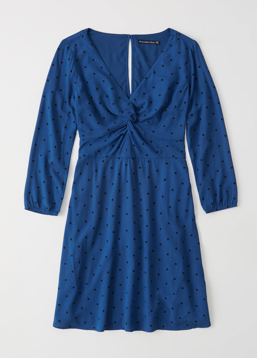 Синее кэжуал платье Abercrombie & Fitch в горошек