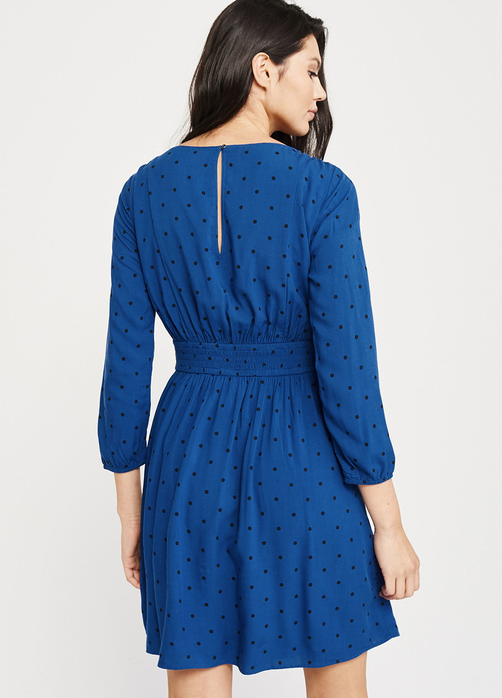 Синее кэжуал платье Abercrombie & Fitch в горошек