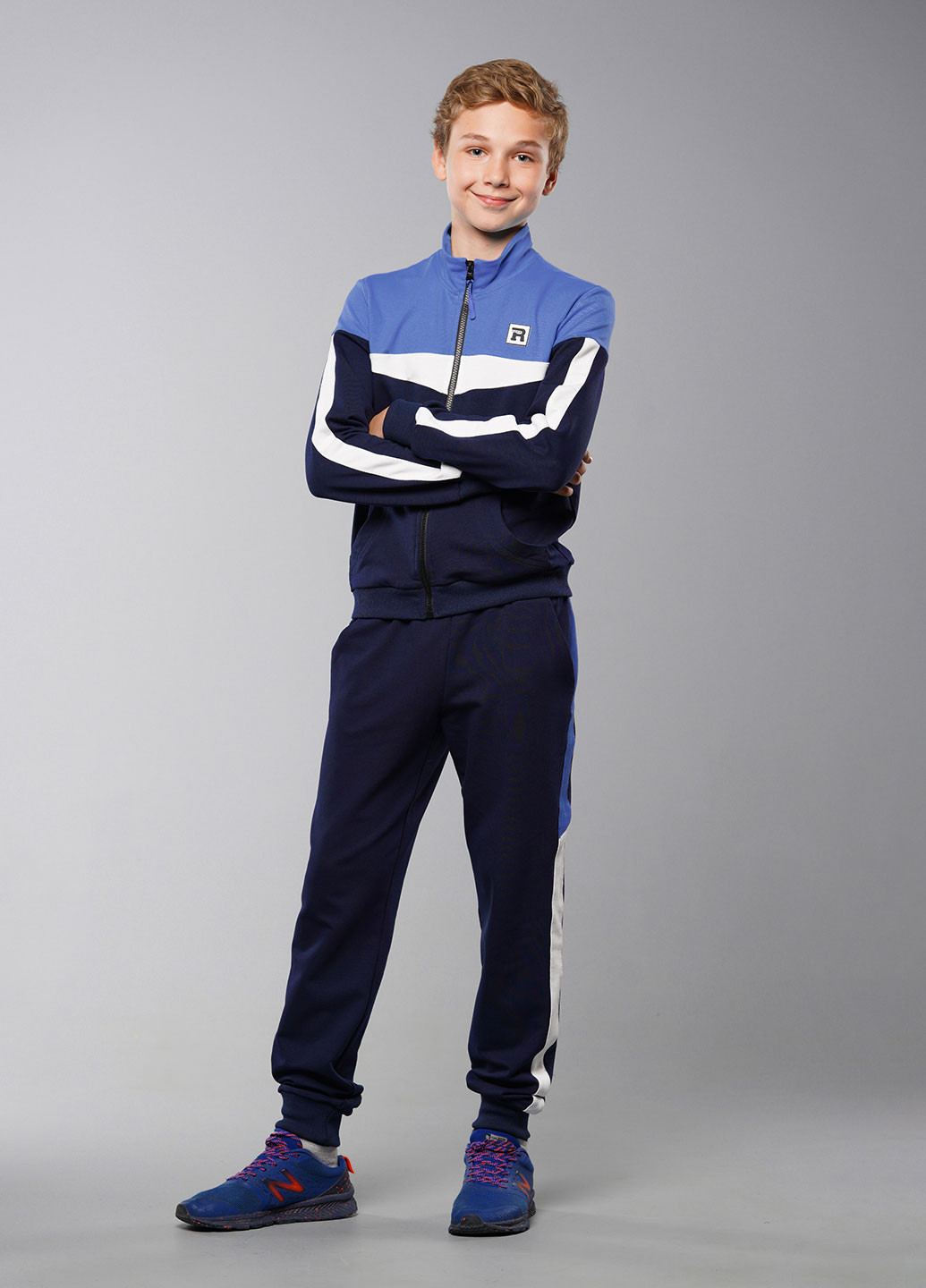 Блакитний демісезонний cпортивний костюм брючний Tiaren Harvi
