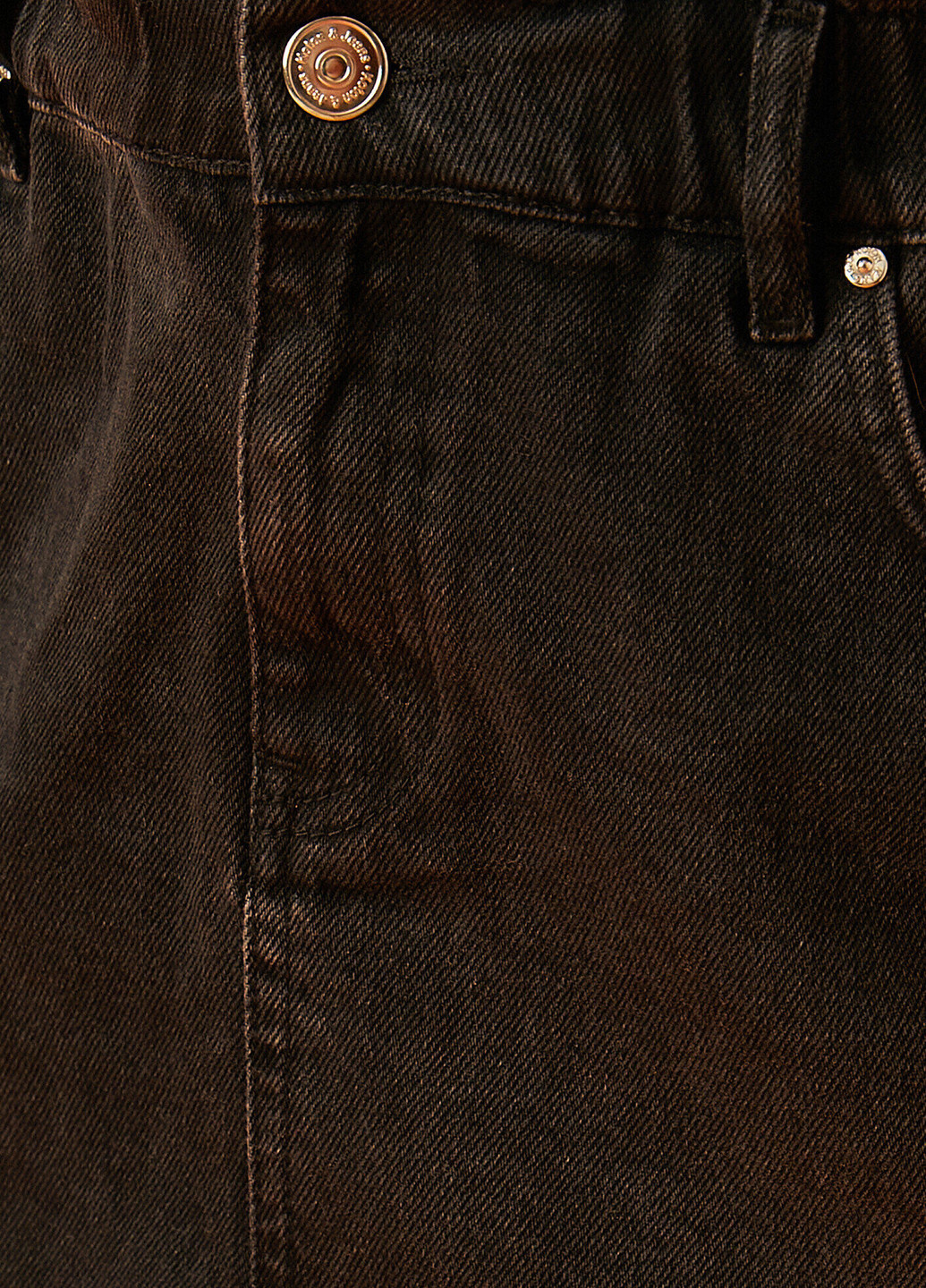 Черная кэжуал, джинсовая однотонная юбка KOTON