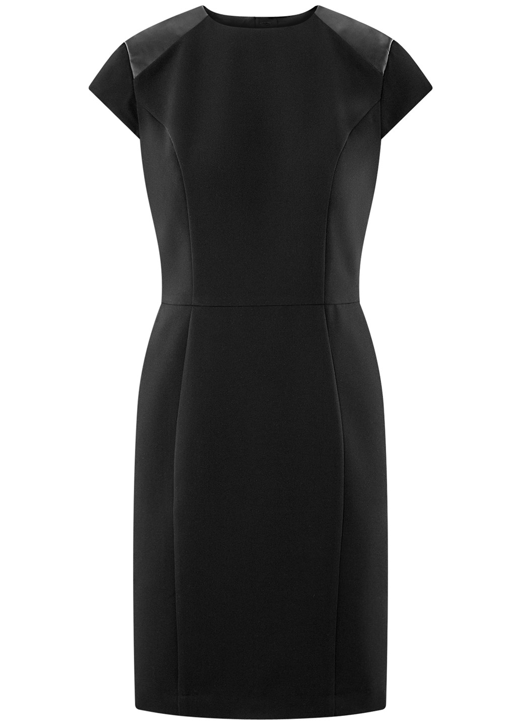 Черное деловое платье футляр Oodji однотонное