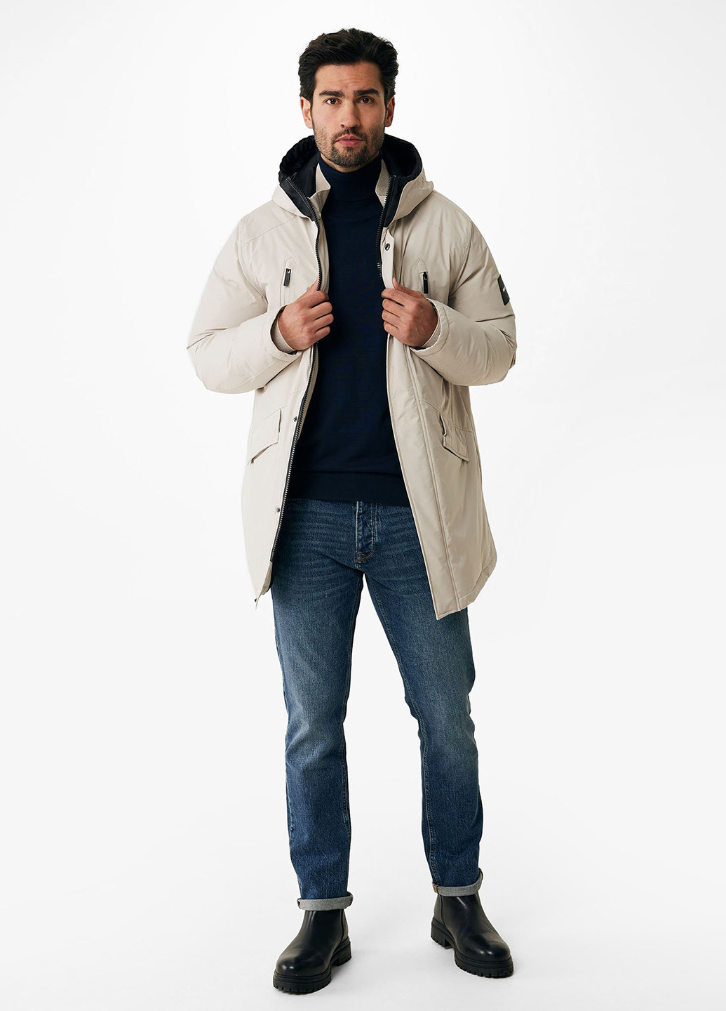 Светло-бежевая зимняя куртка Mexx