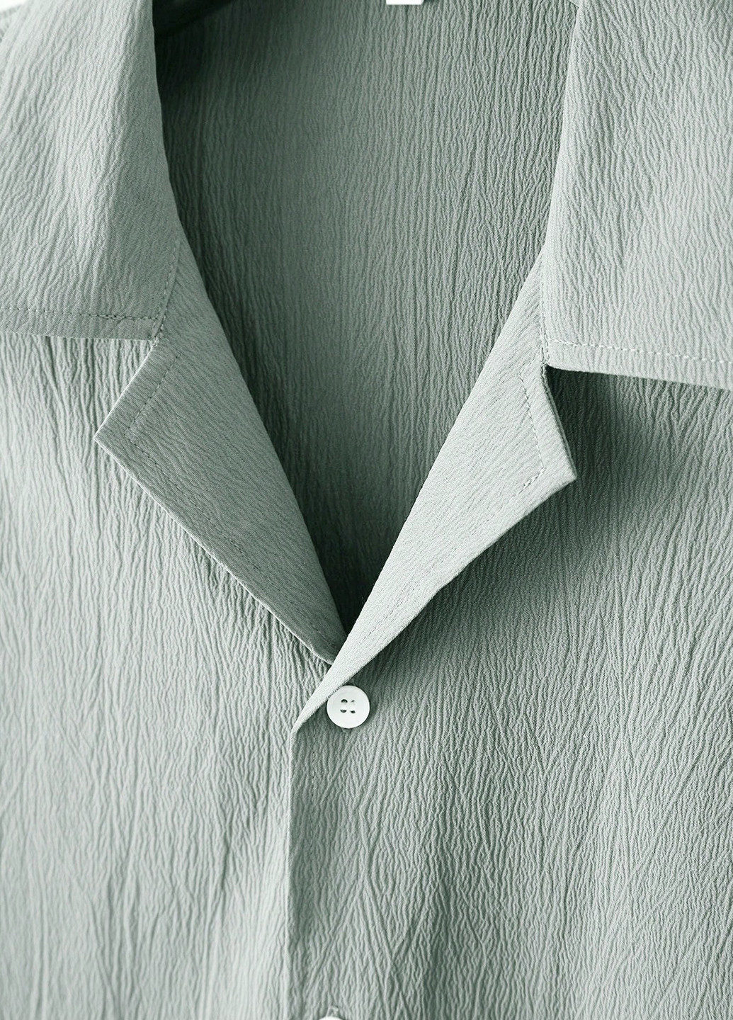 Мятная классическая, кэжуал рубашка однотонная SHEIN