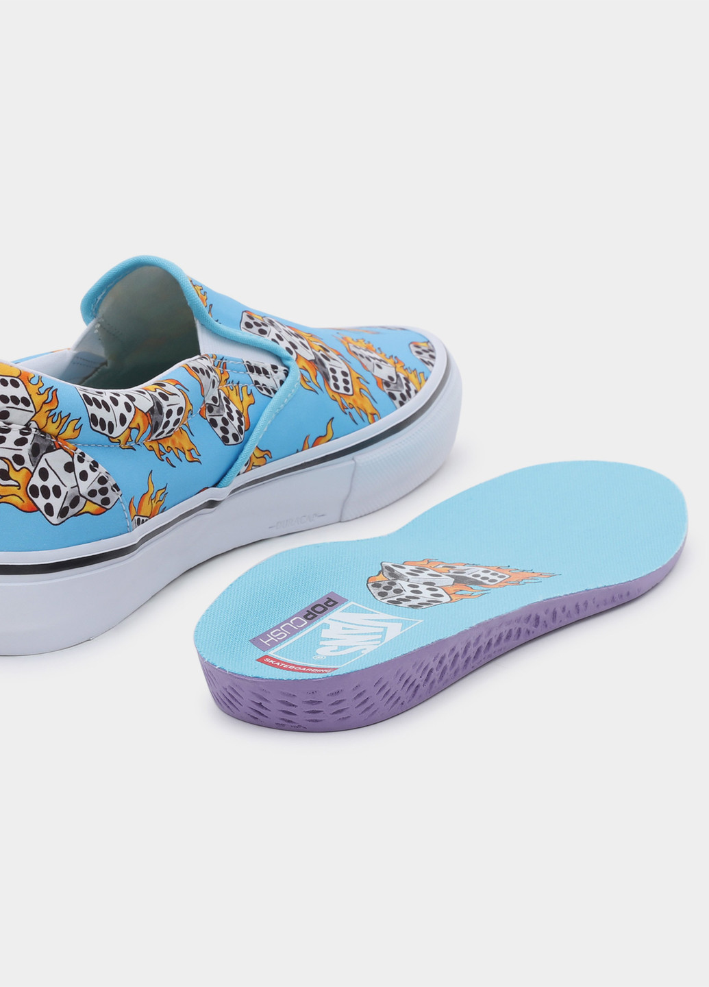 Голубые слипоны Vans