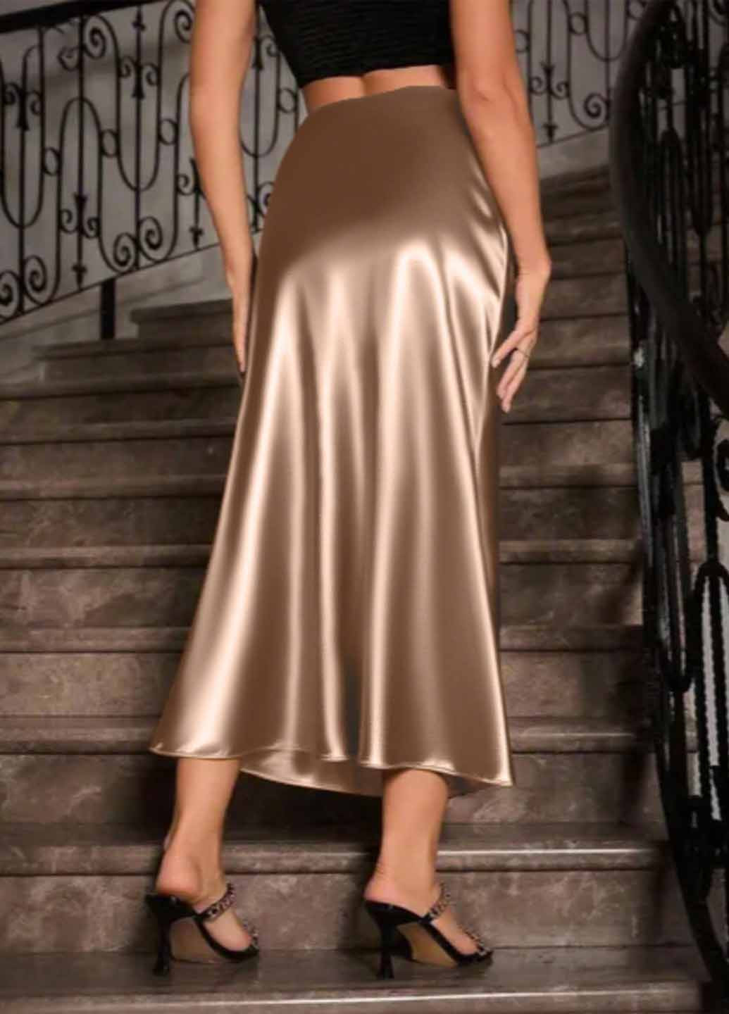 Песочная вечерний, кэжуал однотонная юбка SHEIN годе
