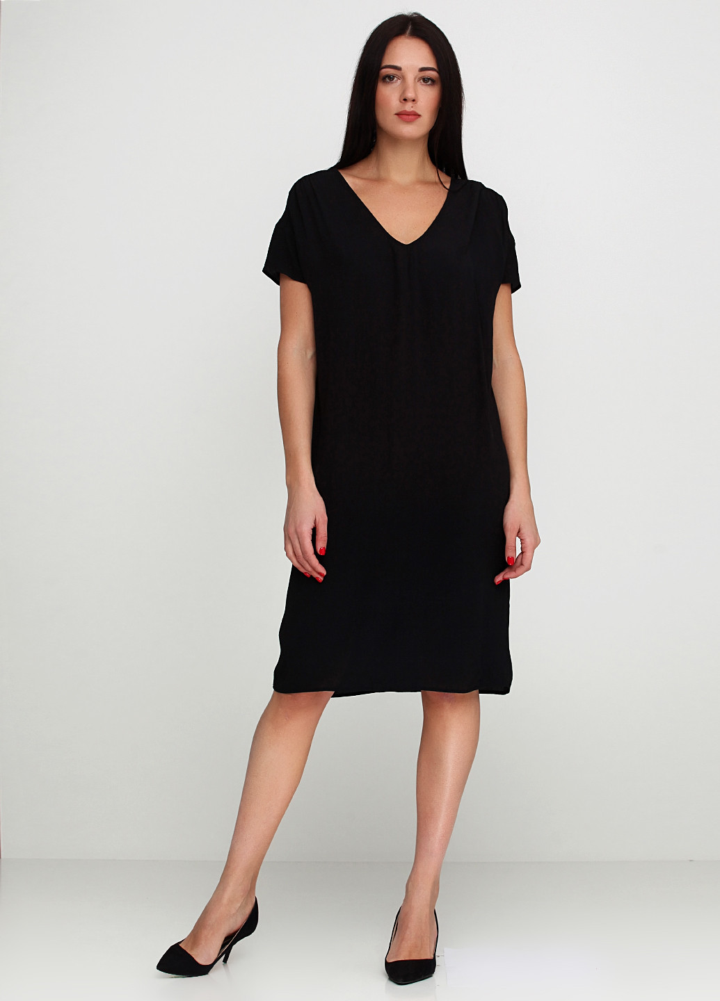 Черное кэжуал платье Saint Tropez однотонное