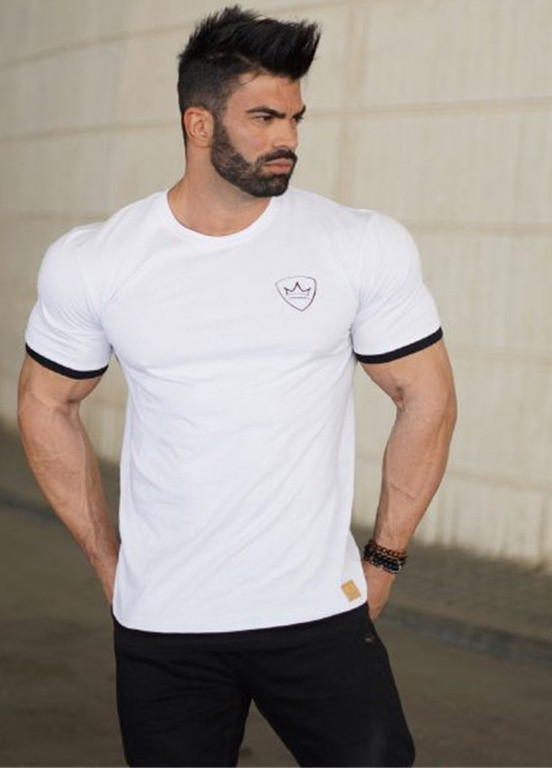 Белая стрейчевая белая футболка MCET