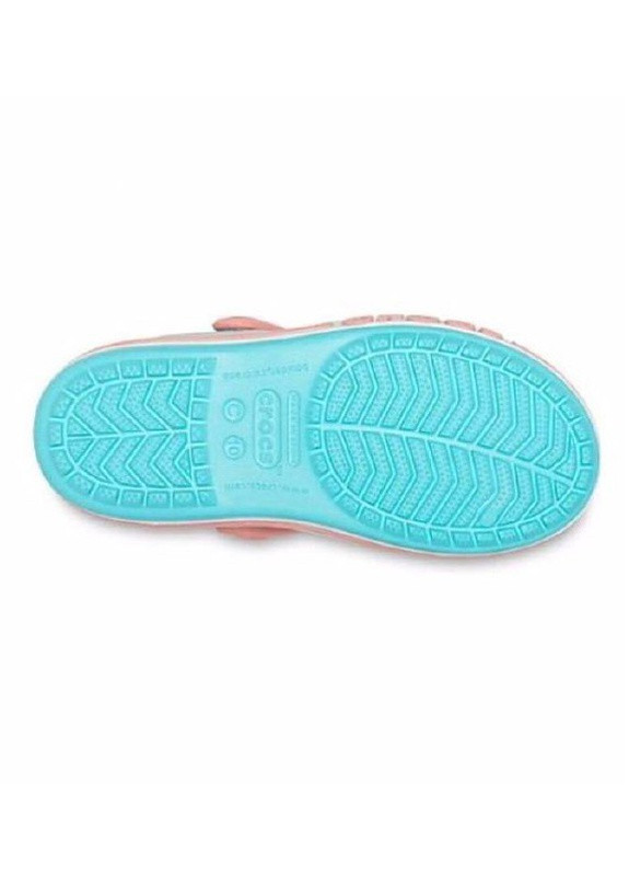 Голубые кэжуал детские сандалии Crocs на липучке