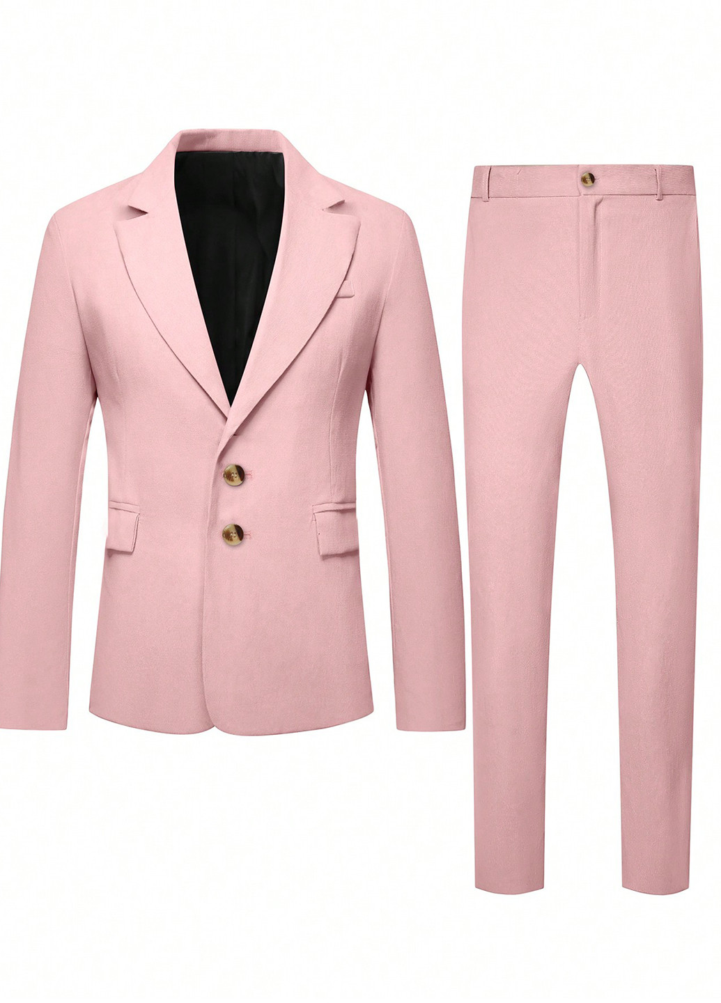 Світло-рожевий демісезонний костюм (піджак, штани) брючний SHEIN