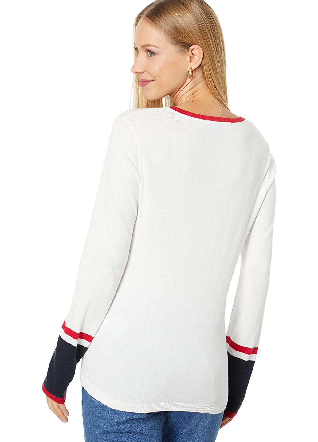 Белый демисезонный пуловер пуловер Tommy Hilfiger