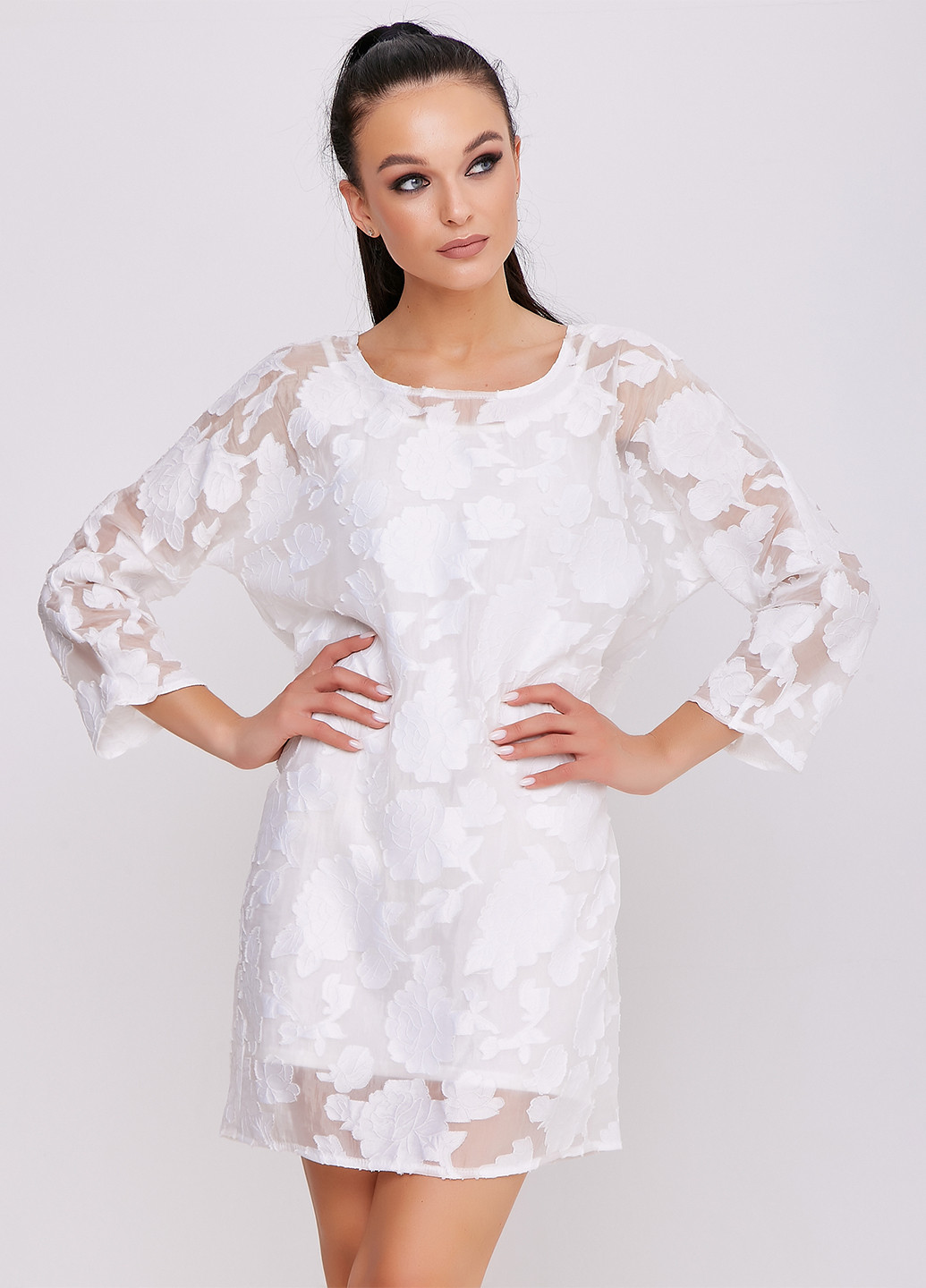 Білий кежуал сукня ST-Seventeen фактурна