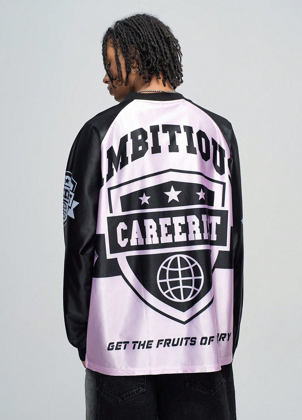 Лонгслів SHEIN напис комбінований кежуали поліестер