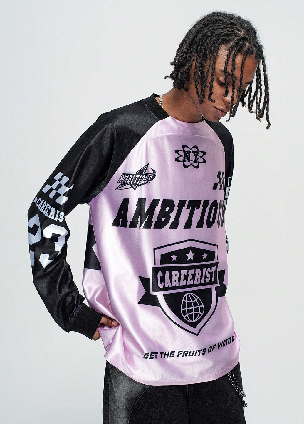 Лонгслів SHEIN напис комбінований кежуали поліестер