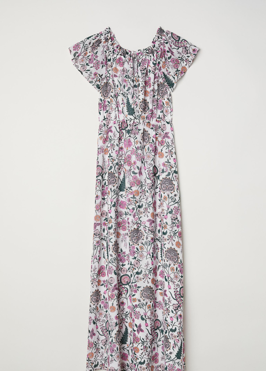 Белое платье H&M с цветочным принтом