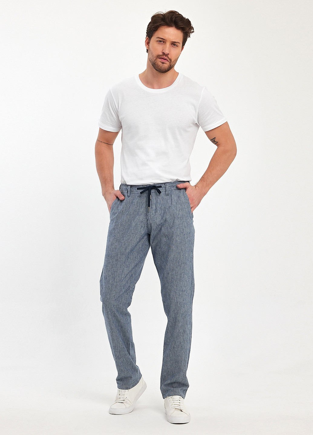 Серые кэжуал летние классические брюки Trend Collection