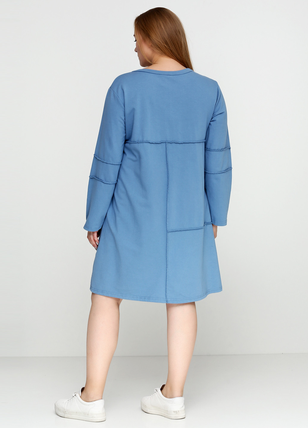 Синее кэжуал платье Italy Moda однотонное