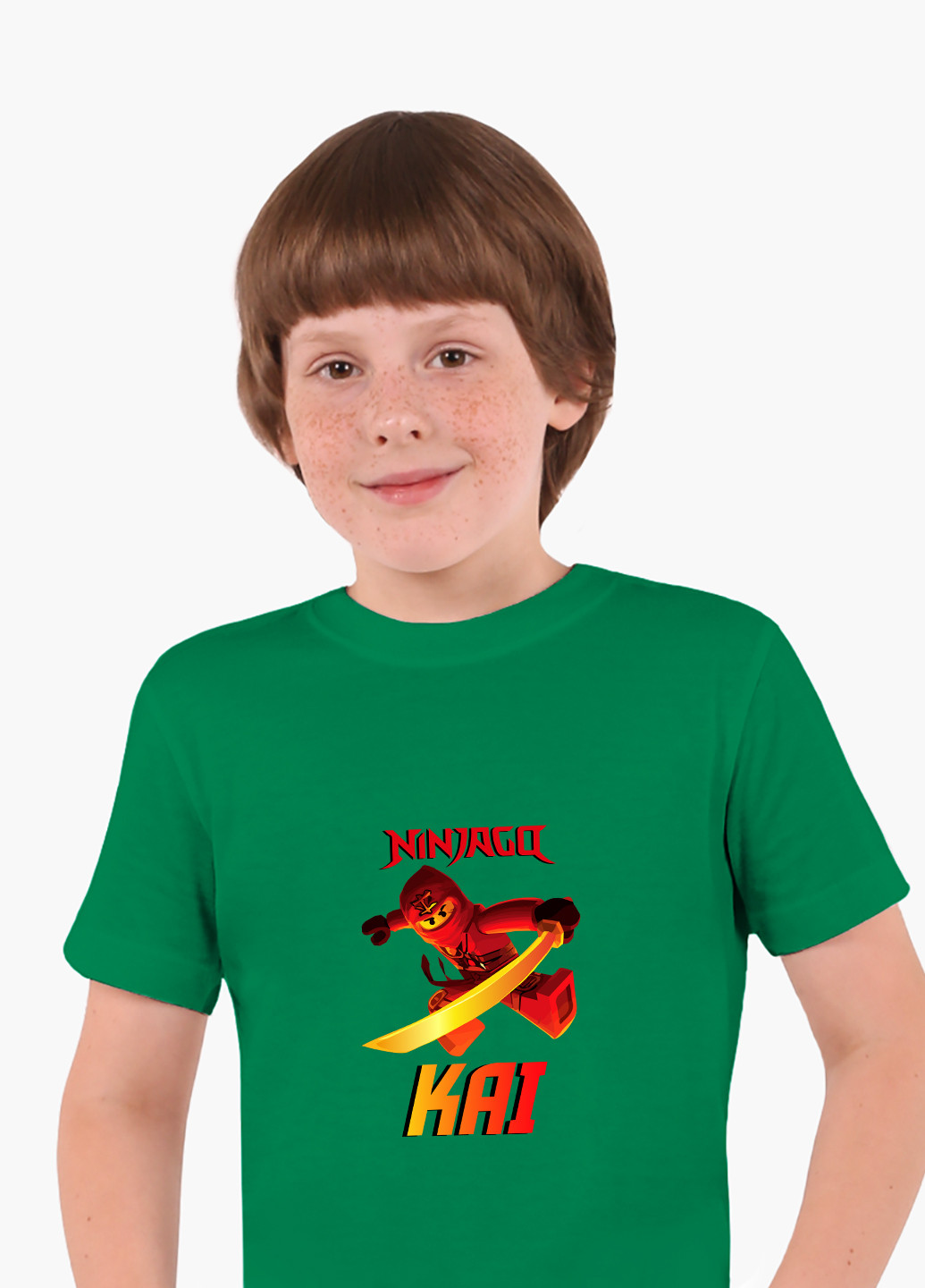 Зелена демісезонна футболка дитяча кай лего ніндзяго (kai lego ninjago masters of spinjitzu) (9224-2639) MobiPrint